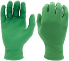 SHOWA 6110PF Sustainable EBT Latex-Free, Powder-Free, Nitrile Disposable Single Use Safety Gloves, 4 Mil, 9.5" Length, X-Large (1 Box) (Pack of 10)