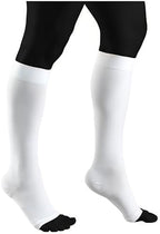 NuVein Medical Compression Stockings, 30-40 mmHg Support, Women & Men Knee Length, Open Toe, White, Small