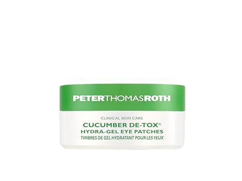 Peter Thomas Roth | Cucumber De-Tox Hydra-Gel Eye Patches | Soothing Under-Eye Patches for Puffiness, Dark Circles, Fine Lines and Wrinkles, 60 Count (Pack of 1)