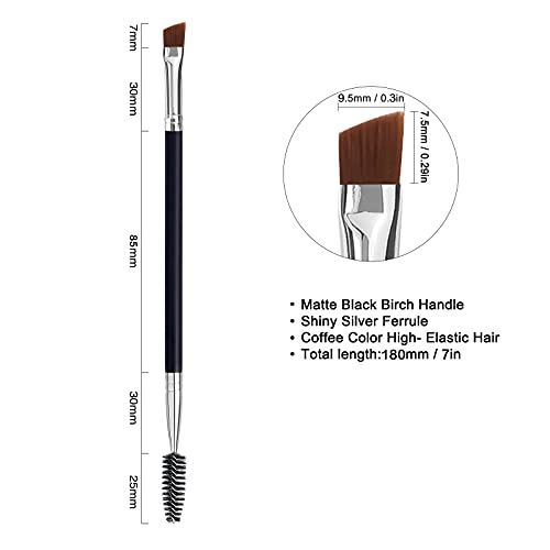 Duo Eye brow Brush, Angled Eyebrow Brush and Spoolie Brush, Eyelash Comb Eyebrow Brush Tool (20 Pcs)