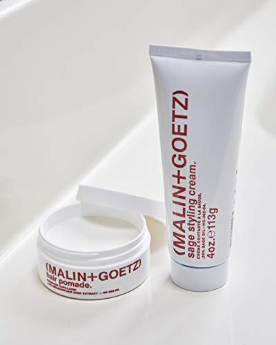 Malin + Goetz Hair Pomade, 2 oz. — Men & Women Hair Styling Product for All Hair Types or Textures, Lightweight All Day Hold, Natural Fragrance & Color, Cruelty-Free & Vegan. 2 fl oz