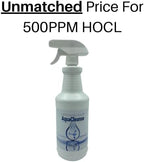 Hypochlorous Acid Spray - 500PPM 32oz Bottle For Cleaning - Dental & Medical Professionals Choice - All Natural HOCL Surface Cleaner - ULV Fogger Solution - Convenient Spray Bottle | Made In USA