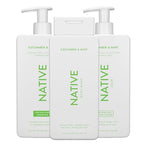 Native Strengthening Shampoo and Conditioner Set + Cucumber & Mint Body Wash 18 oz - 2 Pk, 69 Fl Oz, 8 items