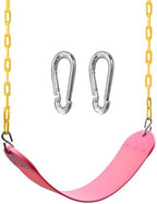 TURFEE Swings for Outdoor Swing Set -SwingSeat Replacement Kits with Heavy Duty Chains - Backyard Swingset Playground Accessories for Kids (Pink)