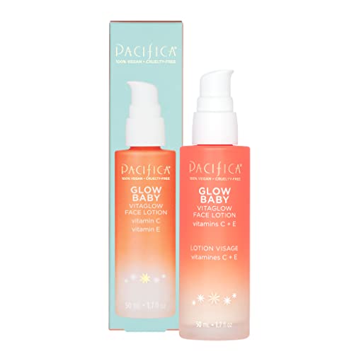 Pacifica Face Moisturizer - Vitamin C Face Lotion Glow Baby VitaGlow Face Moisturizer Glow Recipe, Vitamin E, Antioxidants, Dermatologist Tested 1.7 oz