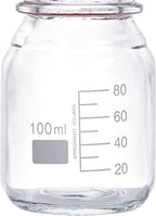 Lab Media Storage Round Bottles Graduated Glass Container GL45 Screw Cap Leakproof Multi-Purpose for Scientific | pack of 20 (Orange,100ml)
