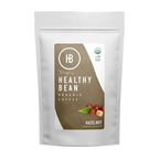 Healthy Bean Hazelnut Infused Organic Ground Coffee - Hazelnut Medium Roast Ground Coffee - Low Acid for Sensitive Stomachs, Smooth and Creamy Toasted Hazelnuts Flavor, Mold Free, 11oz