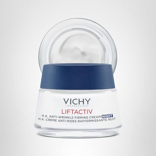 Vichy LiftActiv Supreme Night Cream, Anti Aging Face Cream with Vitamin C and Rhamnose to Firm and Brighten, Suitable for Sensitive Skin