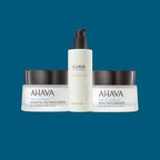 AHAVA Daily Essentials Trio Set - Includes Essential Day Moisturizer 1.7 Fl.Oz, Night Replenisher 1.7 Fl.Oz & Body Lotion Original 8.5 Fl.Oz, enriched with Dead Sea Osmoter & Magnesium