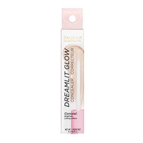 Pacifica Concealer – DreamLit Glow Full Coverage Concealer with Squalane for Dark Circles & Dark Spot Correction, Lightweight & Long-Lasting, Vegan & Cruelty-Free, Shade 11 (Light Beige)
