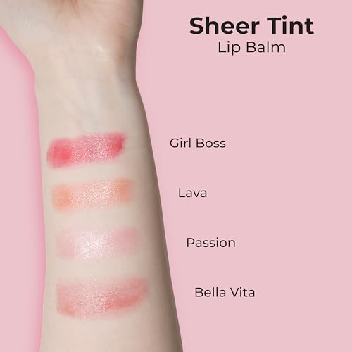MCoBeauty Sheer Tint Lip Balm, Passion, Nourishing Tint for Healthy, Luscious Lips, Vegan, Cruelty Free Cosmetics