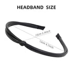 WOVOWOVO 5Pcs Leather Headbands for Women Cute Hair Bands for Women's Hair Headbands for Women Trendy Comfortable Thin Headband Womens Headbands Fashion Hair Accessories