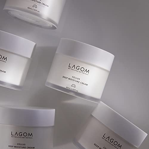 LAGOM Cellus Deep Moisture Cream A natural, advanced moisturizer with Ceramide and D-Panthenol (B5) for all skin types silky hydrating nourishing and protecting cream 2.02 Fl Oz