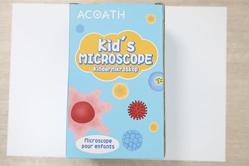 Acoath Microscope for Kids, 1000X Handheld Digital Miniscope with 2.0" Screen, Portable Pocket Microscope Education Toys Gifts for Age 3 4 5 6 7 8 9 10 Girls Boys