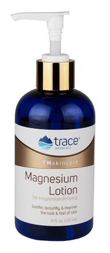Trace Minerals Magnesium Moisturizing Lotion - Supports Relaxation & Aids Against Blemishes - Fragrance-Free Magnesium to Support Smooth, Soft Skin - 8 fl oz