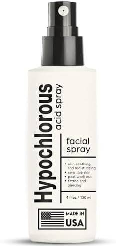 BodyJ4You Hypochlorous Acid Spray for Face Cleaner - HOCL Facial Toner Acne Sensitive Skin - HOCL Molecule Spray Topical Skin Redness Relief Breakouts - Piercing Aftercare Solution Fine Mist - 4 Fl Oz