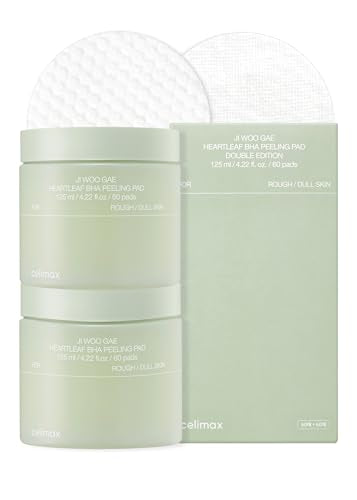 celimax Ji.Woo.Gae Heartleaf BHA Peeling Pad Double Edition(60pads*2) + ONE STEP Body Brightening Pad 110ml (60 pads) Bundle