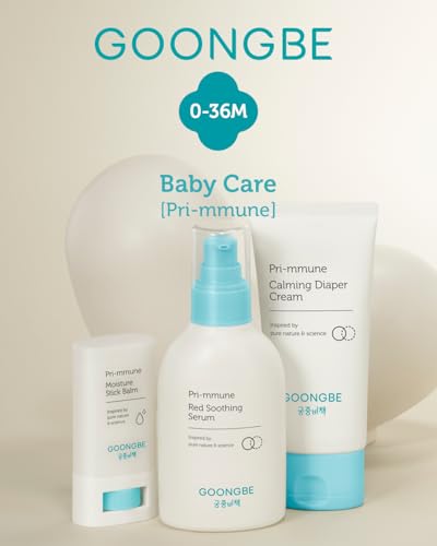 Pri-mmune Calming Diaper Cream - Korean Baby Diaper Cream with Zinc Oxide and Panthenol - Treats, Soothes - Soft Matte Skin, Allergen-Free, 2.7oz.