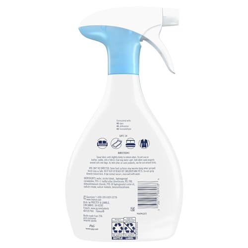 Febreze FABRIC Refresher, Zero Perfume, 23.6 oz Spray Bottle