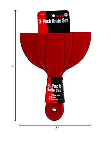 DAP 7079818787 Platinum Patch Advanced Qt Raw Building Material, White & Red Devil 4718 3-Piece Plastic Knife Set