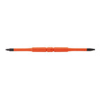 Klein Tools 32287 Insulated Screwdriver, 2-in-1 Screwdriver Set with Flip Blade, #1 and #2 Square Tips, Double-Ended Blades