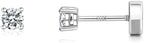 14K Gold Plated 925 Sterling Silver Moissanite Stud Flat Back Earrings for Women 0.06ct-2ct DF Color Brilliant Round Cut Lab Created Diamond Earrings | Jewelry Gifts