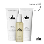Alo Refresh & Reset Set - Magnesium Reset Spray (3.2oz), Vitamin C Mega-C Body Wash (6.7oz), and Superfruit Body Lotion (6.7oz) Vegan, Cruelty-Free, Dermatologist-tested, Gentle for All Skin Types.