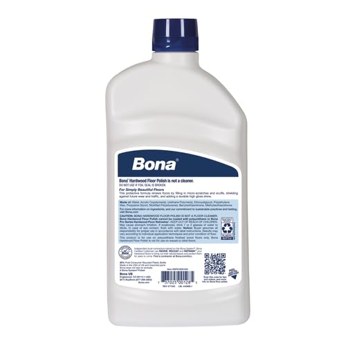 Bona Hardwood Floor Polish - 32 fl oz - High Gloss Shine - Polish for Wood Floors - Protects and Renews Dull Flooring - Covers 500 sq ft