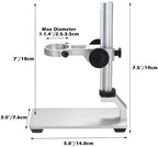 Ninyoon Universal Microscope Stand Pro, Stable Professional Aluminum Alloy Scope Base Holder Support Bracket for Max Diameter 1.4" USB Digital Wireless WiFi Microscope Endoscope Magnifier Camera