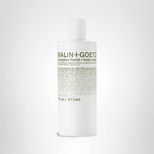 MALIN+GOETZ Hand + Body Wash | Gentle Foaming Cleanser with Botanical Extracts and Amino Acids | Hydrating, pH-Balanced, Unisex Scent | Vegan & Cruelty-Free (Eucalyptus, 16 Fl Oz)