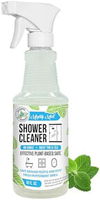 Mighty Mint Shower Cleaner, No-Rinse, No-Scrub, Daily Spray for Glass, Tile, Grout, Fresh Peppermint Scent, 16oz