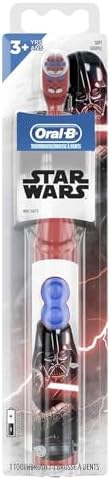 Oral-B Kid's Battery Power Toothbrush with Timer Featuring Disney's Star Wars Characters, Red, Pack of 3, Chewbacca, Darth Vader, and BB-8
