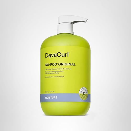 DevaCurl No-Poo Original Non-Lathering Cleanser for Rich Moisture, Fresh Rose, 32 Fl Oz