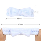 Semato Bachelorette Party Favor Set Bride Spa Headband Bride Headband and Bridesmaid Headband Skincare Headbands for Women Cute Bow Head Bands Party Supplies (Blue)
