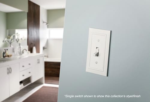 Franklin Brass Classic Architecture (3-Pack) Outlet Covers Pure White 1-Gang Wall Plate Single Duplex Switch Plates Electrical Guard W35242V-PW-C