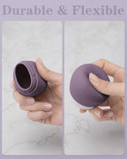 Yinke Travel Containers for Toiletries, Silicone Cream Jars, TSA Approved Travel Size Containers, Leak-proof Travel Essentials/Accessories with Lid for Cosmetic Face Body Cream(4 Pack), 50ml, Purple