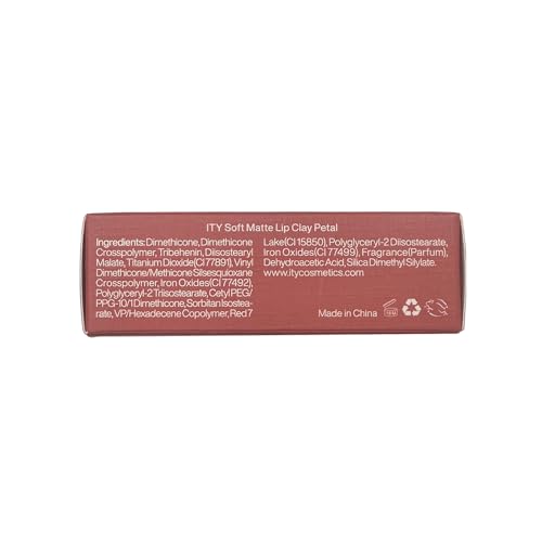 ITY Velvet Matte Finish Lip Stain-Mousse Textured Lip Clay, Nude Shade, Conceals Lip Lines, Rich Pigment Lip Tint Lipsticks, 0.14 oz (4g) in Petal