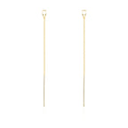 SLUYNZ 925 Sterling Silver Chain Threader Earrings Dangle for Women Teen Girls Long Dangle Earrings Line Earrings Tassel (B-Yellow)