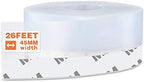 26 Feet Silicone Seal Strip,Door Weather Stripping, Sealing Tape for Door Draft Stopper Adhesive Tape for Doors Windows and Shower Glass Gaps (Transparent, 45MM)