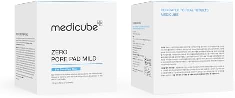 Medicube Zero Pore Pads Mild 2.0 (70 Pads) - Gentle Calming Toner Pads for Exfoliation, Minimizing Pores, and Blackhead Removal with PHA - Ideal for All Skin Types - Korean Skin Care