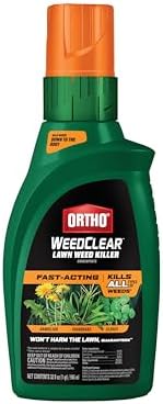 Ortho WeedClear Lawn Weed Killer Concentrate 32 oz. with Dial N Spray Hose-End Sprayer, Kills Crabgrass, Dandelion, Clover and Chickweed