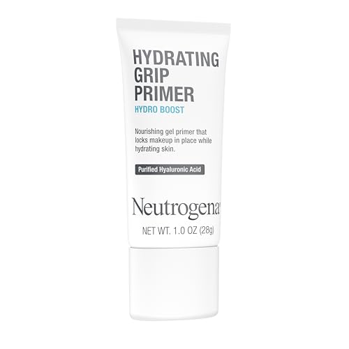 Neutrogena Hydro Boost Hydrating Grip Primer, Gripping Face Primer with Purified Hyaluronic Acid Locks Makeup in Place while Hydrating Skin, Gel Primer Appears Invisible When Dry, 1.0 oz