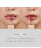 Glowy Ampoule Tint, Water-based Glowy Lip Stain (Brown Red)