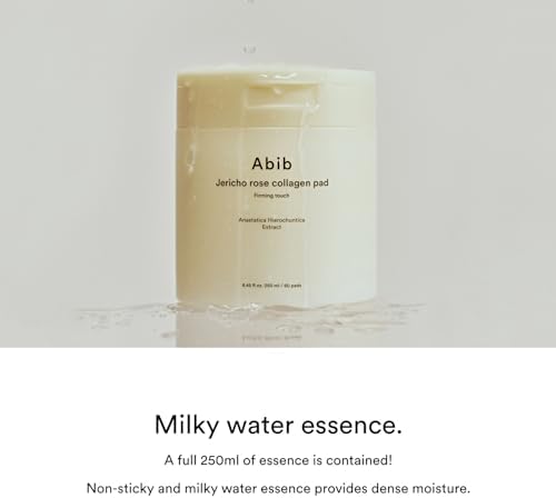 Abib Jericho Rose Collagen Pad Firming Touch 60pads 8.45 fl.oz. | Korean Anti-Aging Toner Pads for Face with Niacinamide, Collagen, Peptides, Cleansing, Disposable, Exfoliant, Skin Care