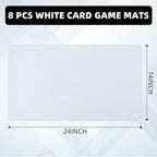 Yexiya 8 Pcs Card Game Mats 14 x 24 Inch Sublimation Blanks Playmat for Trading Board Game Smooth Rubber Playing Mat for Games, Mouse Pad (White)