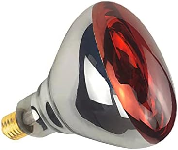 2 Pack 125W Heat Lamp Red Infrared Bulbs Glass Lamp Bulb for Food Service, Brooder Bulb, Chicks, Pet, Bathroom, Light Therapy Use E26 Base, Flood Light Heat Lamp Bulb.