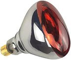 2 Pack Heat Lamp Infrared Bulbs Glass Lamp Bulb for Food Service, Brooder Bulb, Chicks, Pet, Bathroom, Light Therapy Use E26 Base, Flood Light Heat Lamp Bulb (Red, 250W)