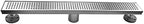 Neodrain 24-Inch Linear Shower Drain with Quadrato Pattern Grate,Brushed 304 Stainless Steel Rectangle Shower Floor Drain,Linear Drain with Leveling Feet,Hair Strainer