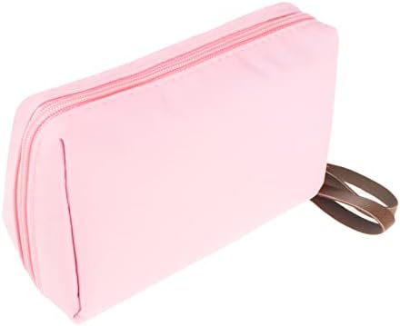 Small Makeup Bag, Portable Waterproof Cosmetic Bag Travel Makeup Pouch for Women (Pink, Square)