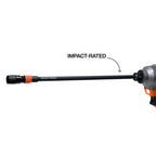 Klein Tools 31089 12-Inch Dual-Lock Extension, 1/4-Inch Hex Shank Impact Bit Holder, Quick-Release Locking Mechanism with Secondary Twist Lock, Compatible with Impact Drivers and Drills